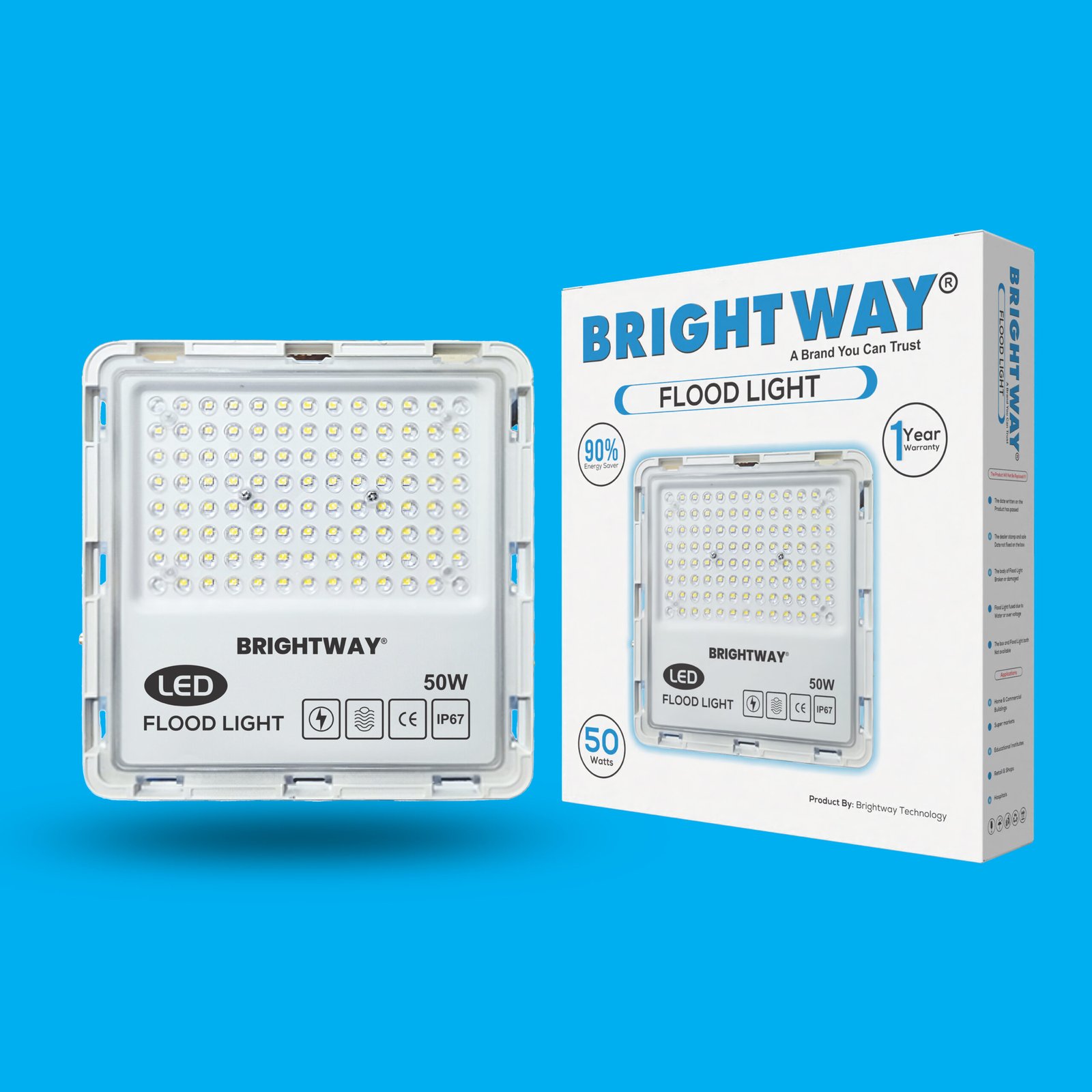 50-Wat-Flood-Light-1-scaled-1.jpg 50 Watts Flood Light Premium – High Brightness Energy Efficient LED Flood Light - Image 1