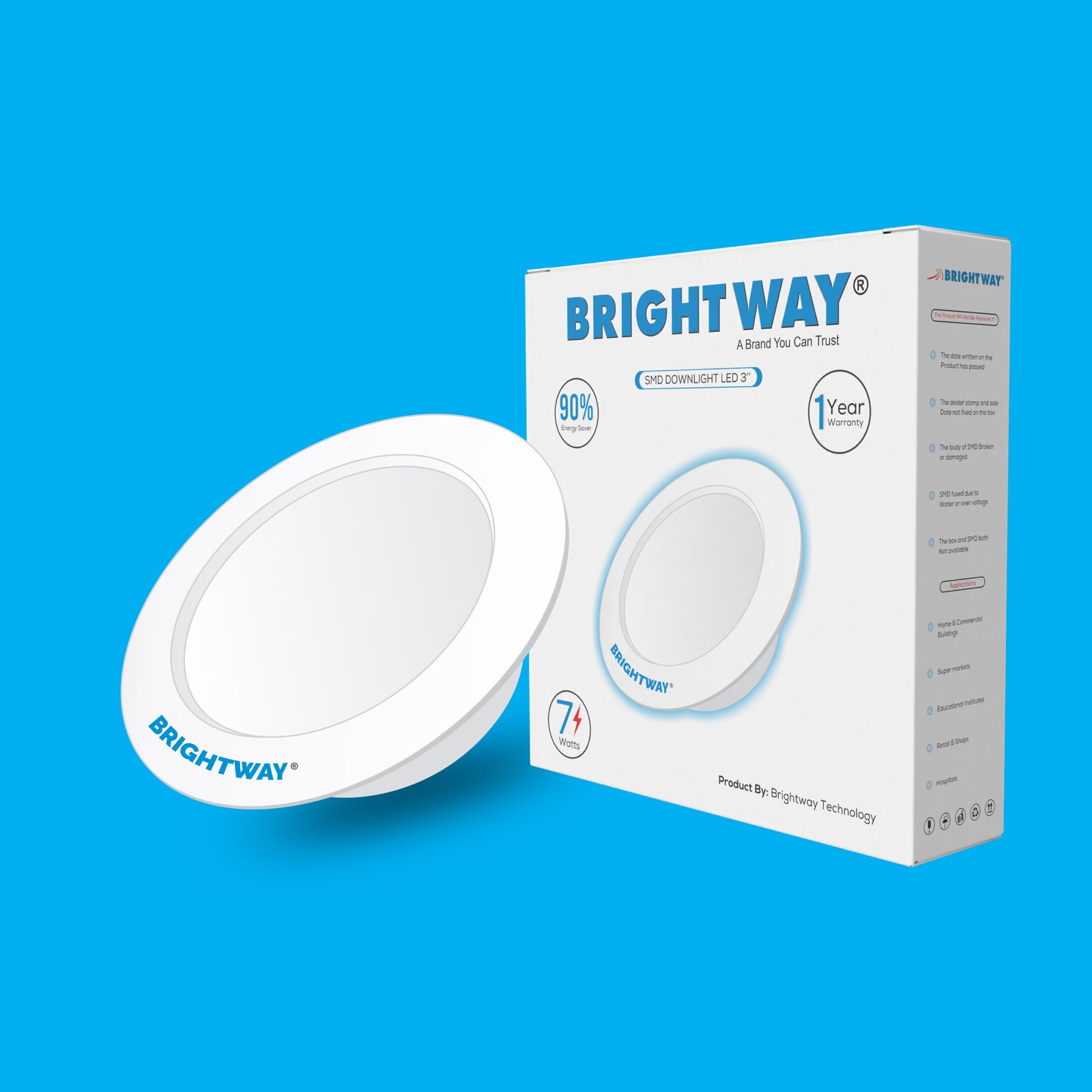 7-Watt-SmD-Slip-1-scaled-1.jpg 7 Watts SMD Downlights Premium Model LED Ceiling Light - Image 1